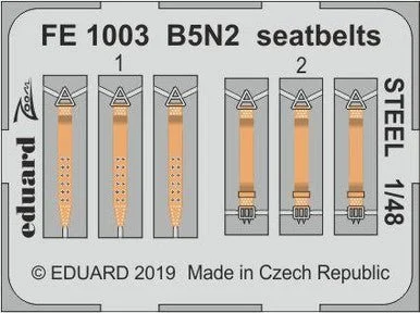 1/48 Eduard B5N2 seatbelts STEEL for HASEGAWA
