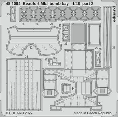 1/48 Eduard Beaufort Mk.I bomb bay for ICM