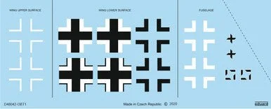 1/48 Eduard Bf 109G-10 Erla national insignia for EDUARD