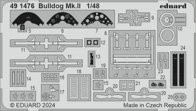 1/48 Eduard Bulldog Mk.II Photo etched set for AIRFIX for AIRFIX