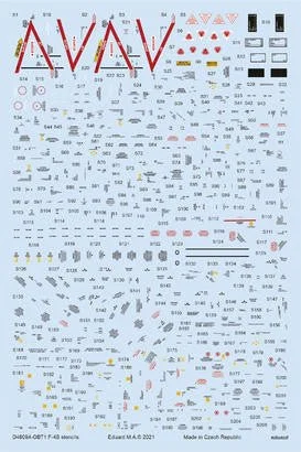 1/48 Eduard Decal F-4B stencils for Tamiya