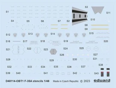 1/48 Eduard F-35A stencils Decal