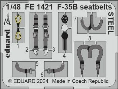 1/48 Eduard F-35B seatbelts STEEL for TAMIYA