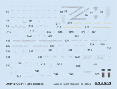 1/48 Eduard F-35B stencils for