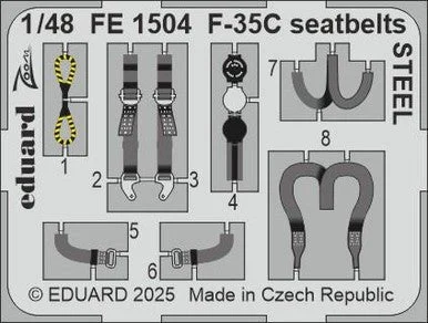 1/48 Eduard F-35C seatbelts STEEL Zoom set for TAMIYA kit