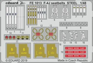 1/48 Eduard F-4J seatbelts STEEL Photo Etch