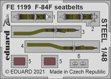 1/48 Eduard F-84F seatbelts Steel for Kinetic