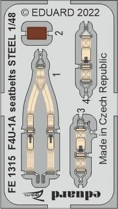 1/48 Eduard F4U-1A seatbelts Steel for Hobby Boss