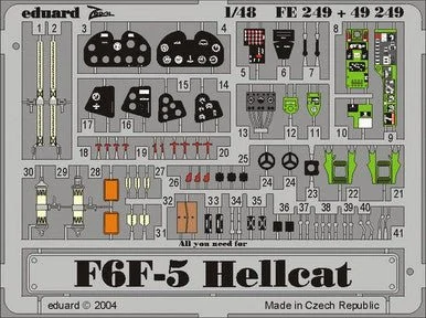 1/48 Eduard F6F-5 Hellcat Photo Etch for Hasegawa