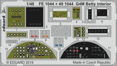1/48 Eduard G4M Betty interior for TAMIYA