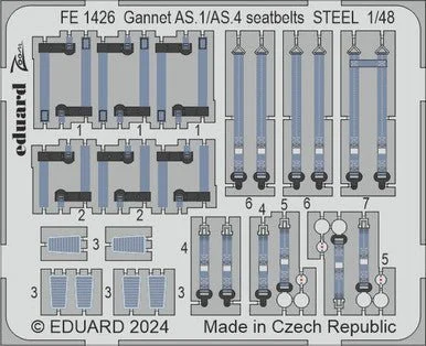 1/48 Eduard Gannet AS.1/AS.4 seatbelts STEEL for AIRFIX