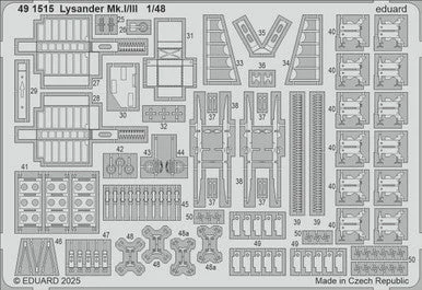 1/48 Eduard Lysander Mk.I/III Photo etched set for AIRFIX kit