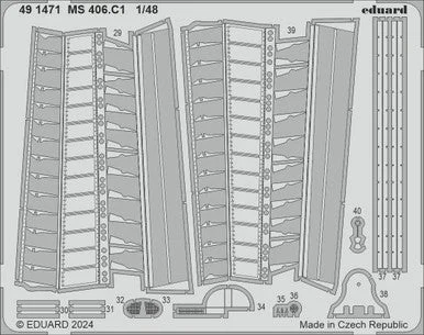 1/48 Eduard MS 406.C1 Photo etched set for DORA WINGS for DORA WINGS