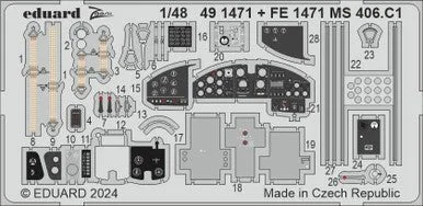 1/48 Eduard MS 406.C1 Zoom set for DORA WINGS for DORA WINGS