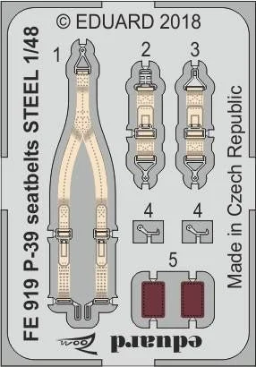 1/48 Eduard P-39 seatbelts STEEL for EDUARD