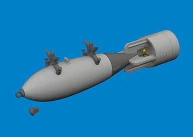 1/48 Eduard P-40 500lb GP British bomb PRINT Brassin for EDUARD kit