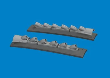 1/48 Eduard P-40 cold weather exhaust stacks rounded PRINT Brassin