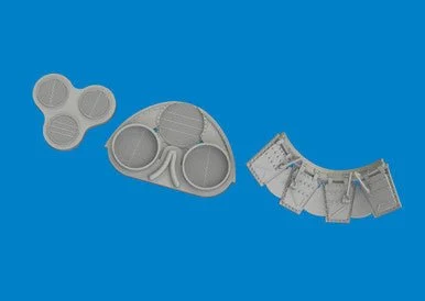 1/48 Eduard P-40E radiators upgrade set PRINT Brassin for EDUARD kit