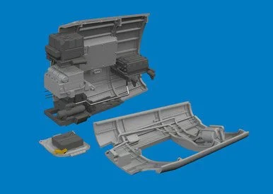 1/48 Eduard P-40E radio compartment PRINT Brassin for EDUARD kit