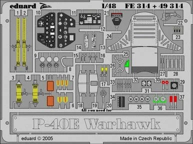 1/48 Eduard P-40E Warhawk for Hasegawa (Pre-Painted)