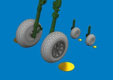 1/48 Eduard P-40E wheels block tread Brassin for EDUARD kit