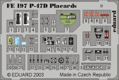 1/48 Eduard P-47D placards