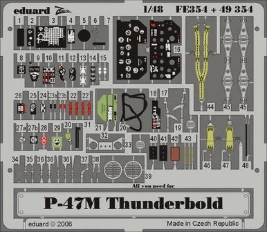 1/48 Eduard P-47M Thunderbolt Photo Etch for Tamiya