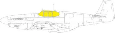 1/48 Eduard P-51B/C framed canopy Mask for EDUARD