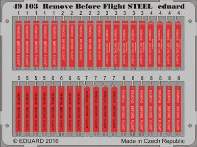 1/48 Eduard Remove Before Flight Steel (Pre-Painted)