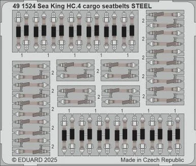 1/48 Eduard Sea King HC.4 cargo seatbelts STEEL Photo etched set for AIRFIX kit