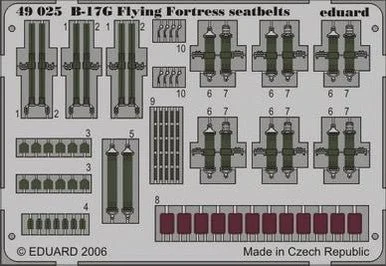1/48 Eduard Seatbelts B-17G Flying Fortress for Revell (Pre-Painted)