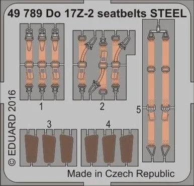 1/48 Eduard Seatbelts Do17Z2 Steel for ICM (Pre-Painted)
