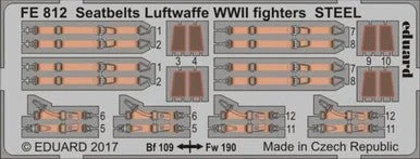 1/48 Eduard Seatbelts Luftwaffe WWII fighters Steel