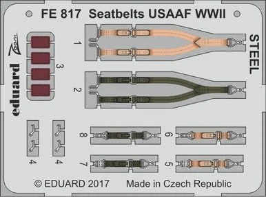 1/48 Eduard Seatbelts USAAF WWII STEEL Photo Etch