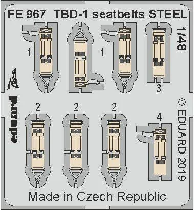 1/48 Eduard TBD-1 seatbelts Steel for Great Wall Hobby
