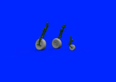 1/48 Eduard Tempest Mk V Wheels Early for EDU (Mask & Resin)