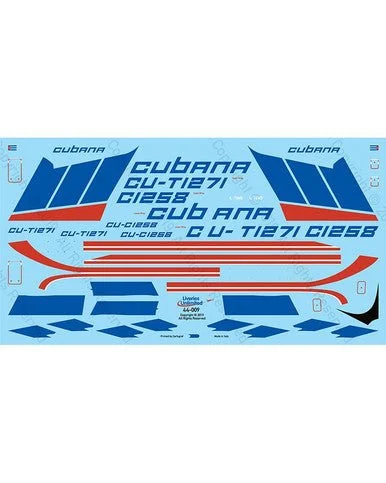 1/48 Fundekals CUBANA IL-76 CANDIDS