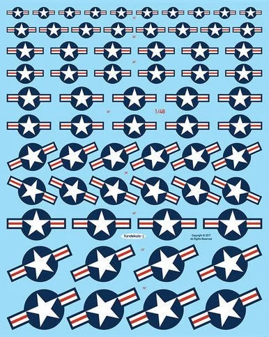 1/48 Fundekals STARS & BARS 1947 (MODERN)