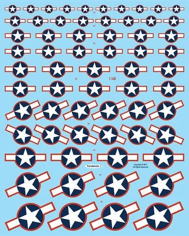1/48 Fundekals STARS & BARS STANDARD WW2