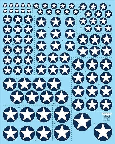1/48 Fundekals STARS NO BAR 1942-1943