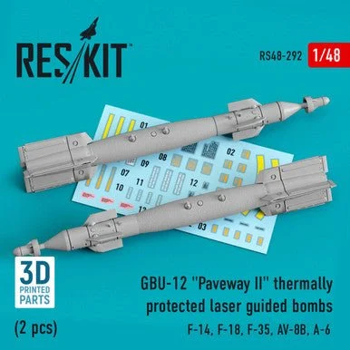 1/48 GBU 12 Bomb Thermally Protected (2 pcs) - Reskit