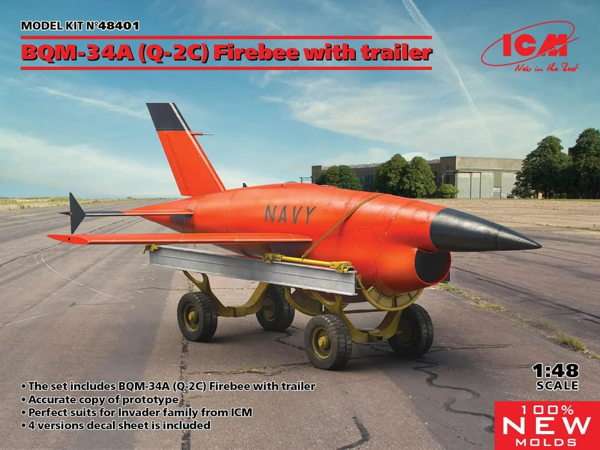 1/48 ICM BQM-34A (Q-2C) Firebee with Trailer 48401