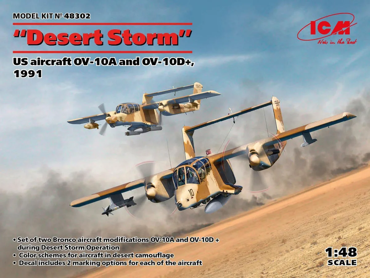1/48 ICM ‘Desert Storm’ US Aircraft OV-10A and Ov-10D+, 1991 - 48302