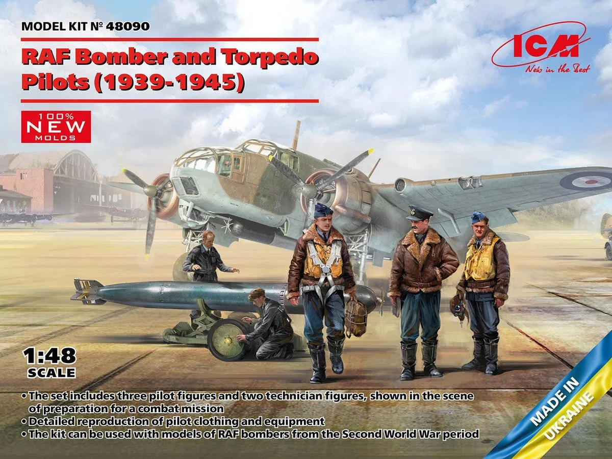 1/48 ICM RAF Bomber and Torpedo Pilots (1939-1945) 48090