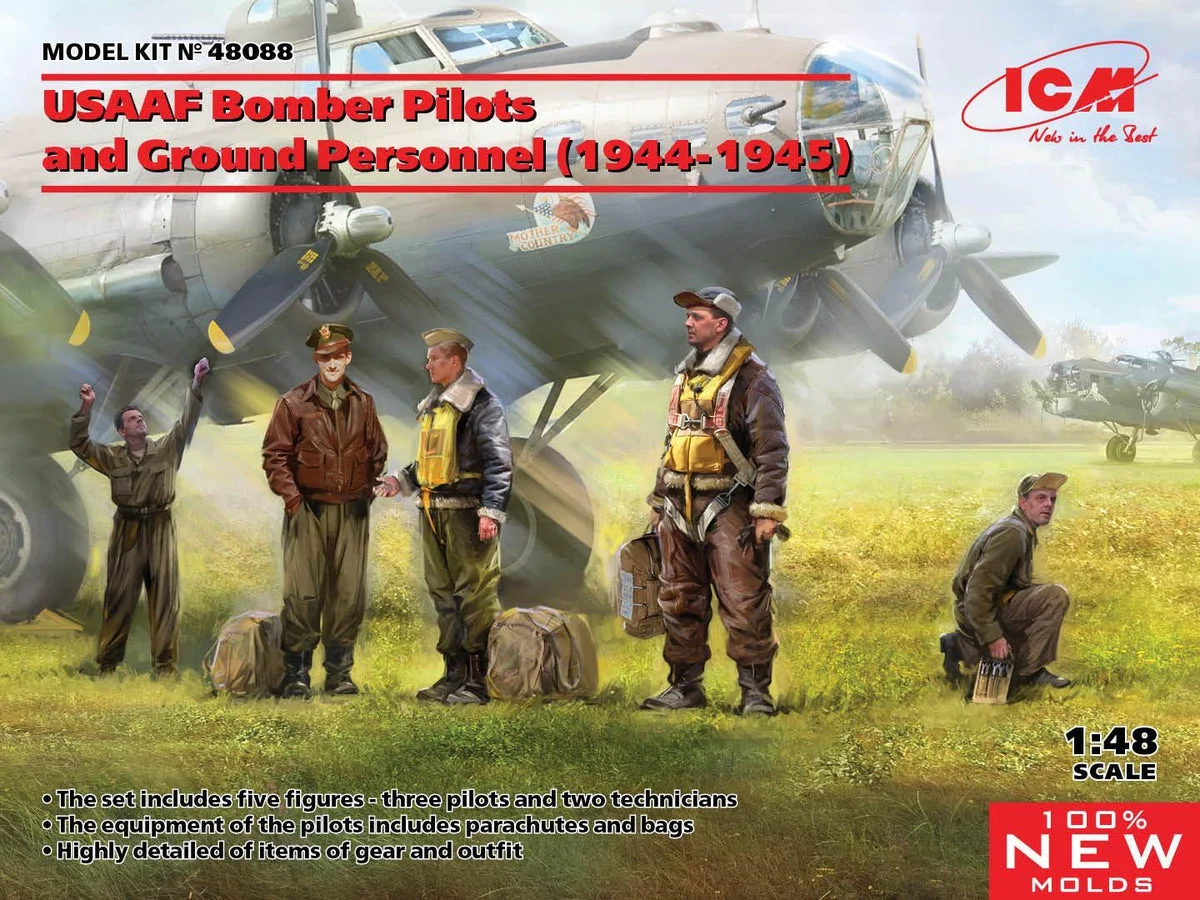 1/48 ICM USAAF Bomber Pilots and Ground Personnel (1944-1945) 48088