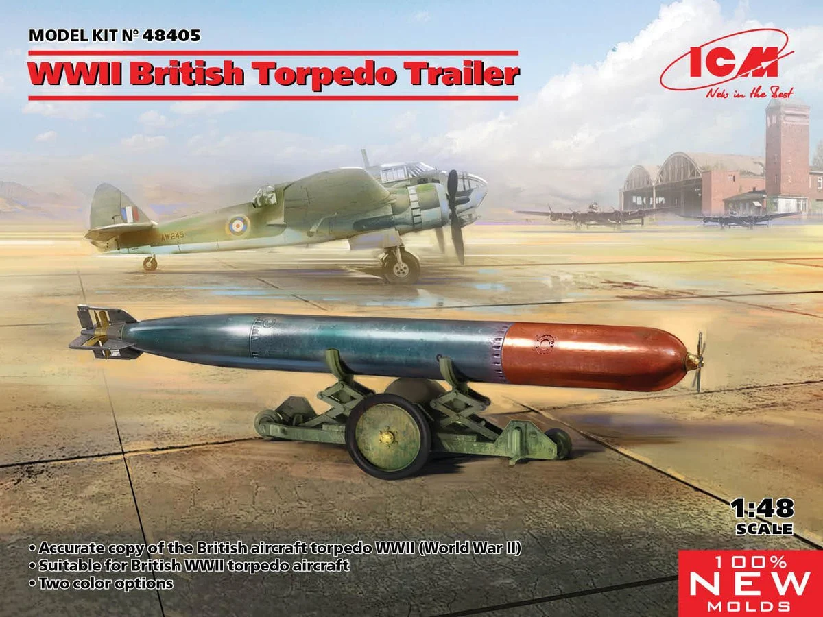 1/48 ICM WWII British Torpedo Trailer 48405
