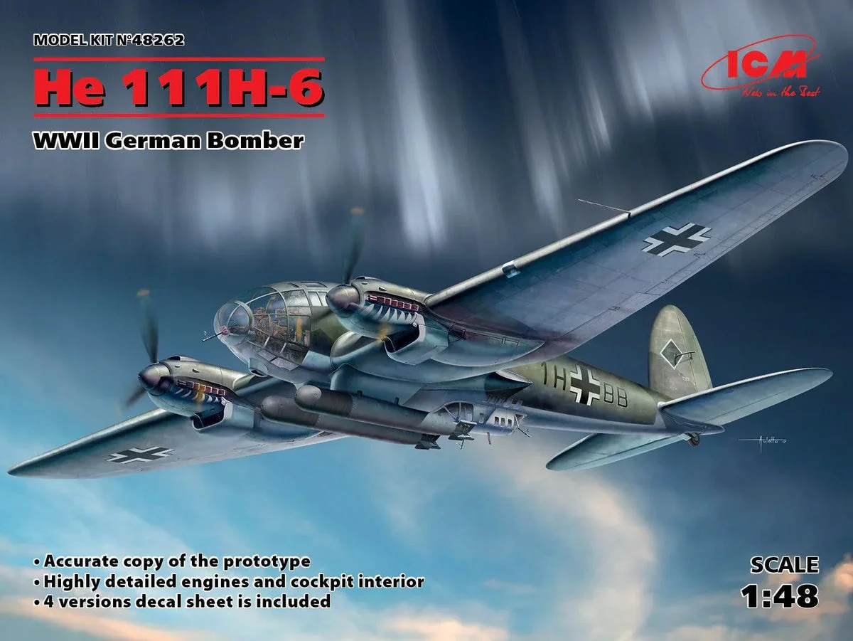 1/48 ICM WWII German Bomber He 111H-6 48262