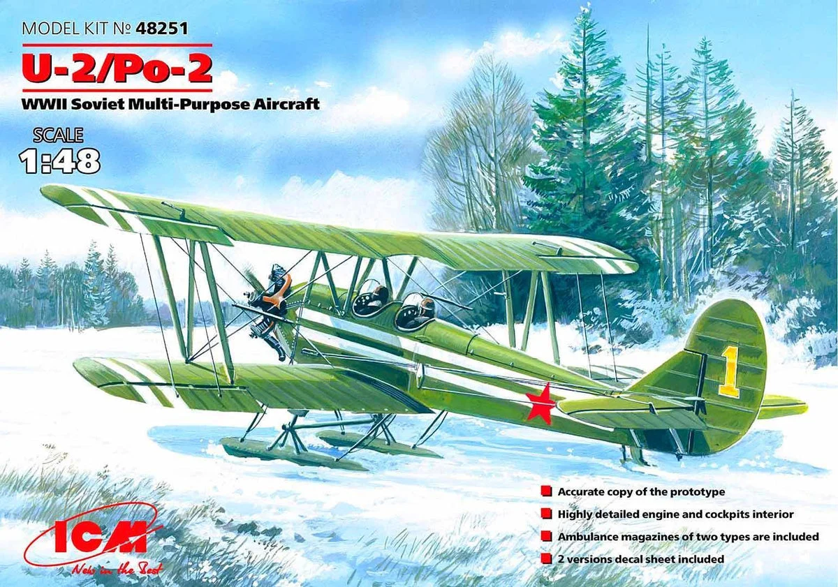 1/48 ICM WWII Soviet Multi-Purpose Aircraft - U-2/Po-2 48251