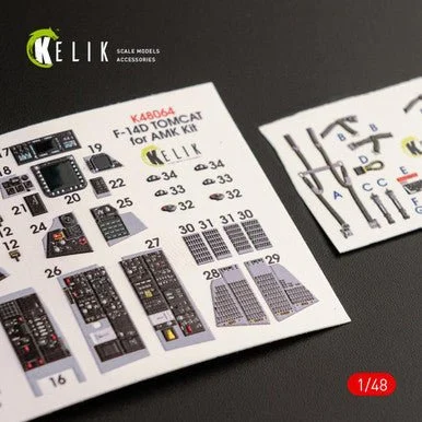 1/48 Kelik F-14D Tomcat interior 3D decals for AMK kit