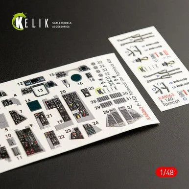 1/48 Kelik F-14D Tomcat interior 3D decals for Tamiya kit